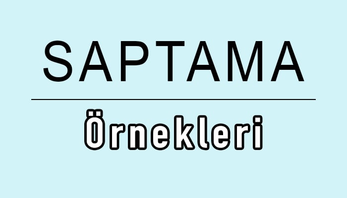 saptama örnekleri